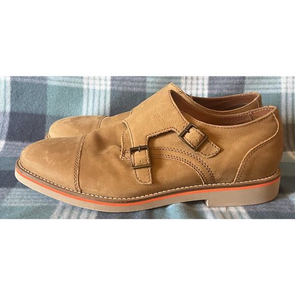 Men\'s Bar III Baxter Double Monk Tan Leather Shoes Size 10 main image 4